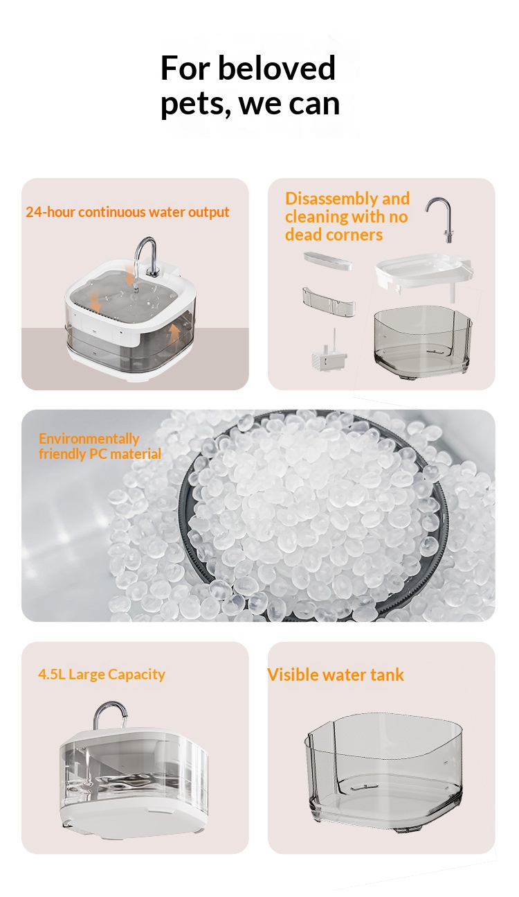 Large Capacity Fully Transparent Automatic Circulating Filtered Pet Water Fountain photo 7