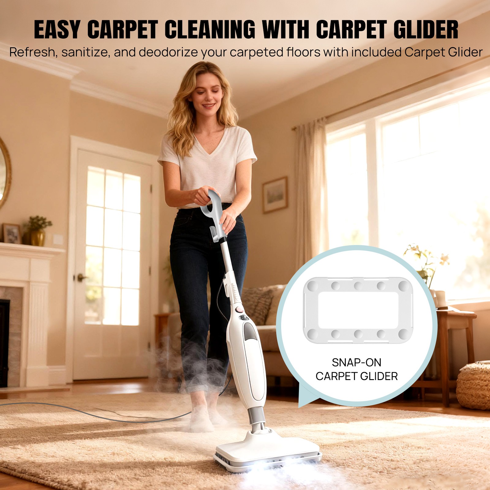 4000w Electric Steam Mop Floor Cleaner Handheld Carpet Windows Washer Home photo 2