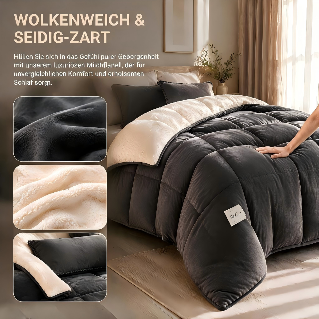 1PC Reversible Sherpa Comforter, Ultra Warm Thick Plush Bedding Quilt For Cold Winter photo 5
