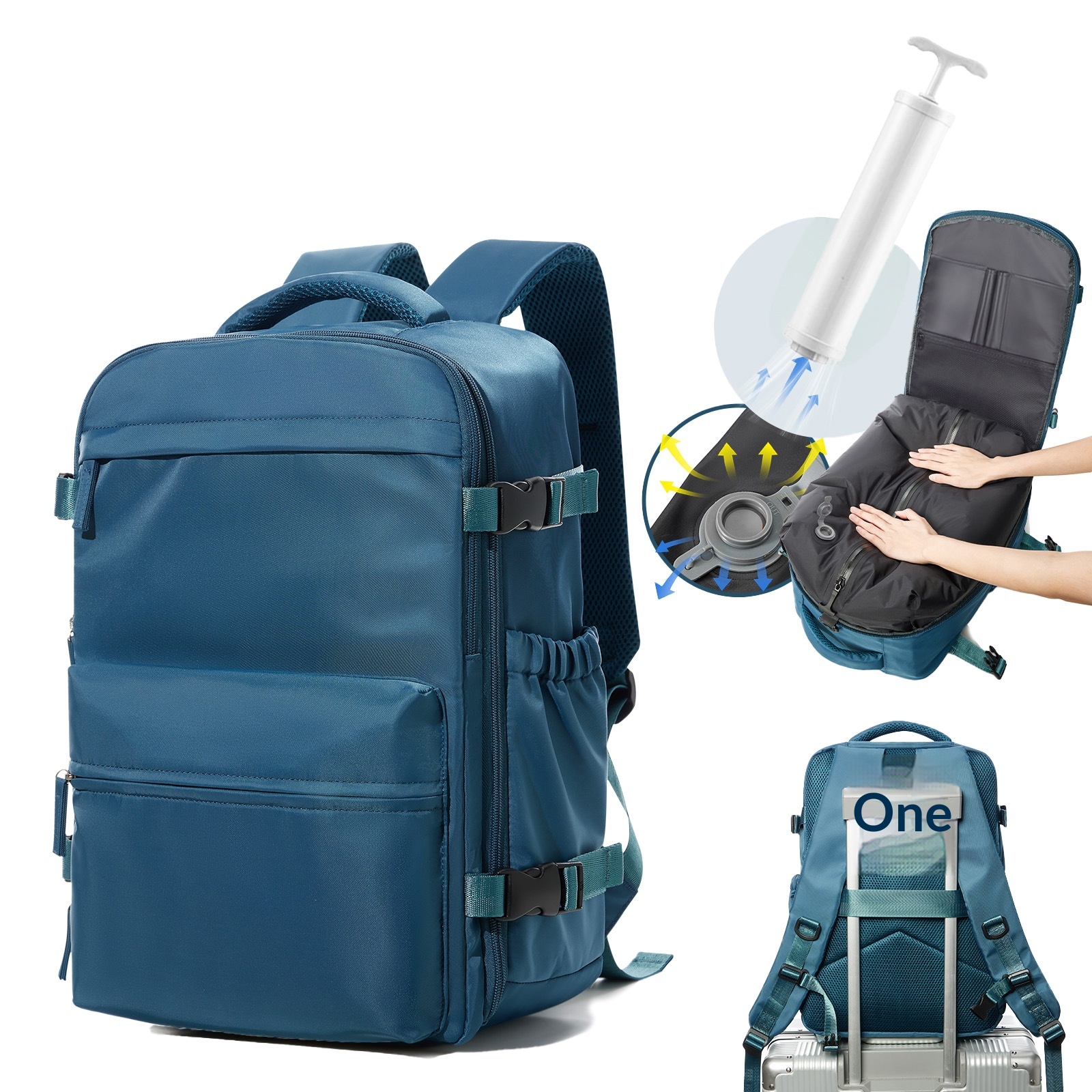 Vacuum Compression Travel Bag, Budget Airline Boarding Bag, 16 Inch Computer Storage, Large Capacity, Lightweight photo 1