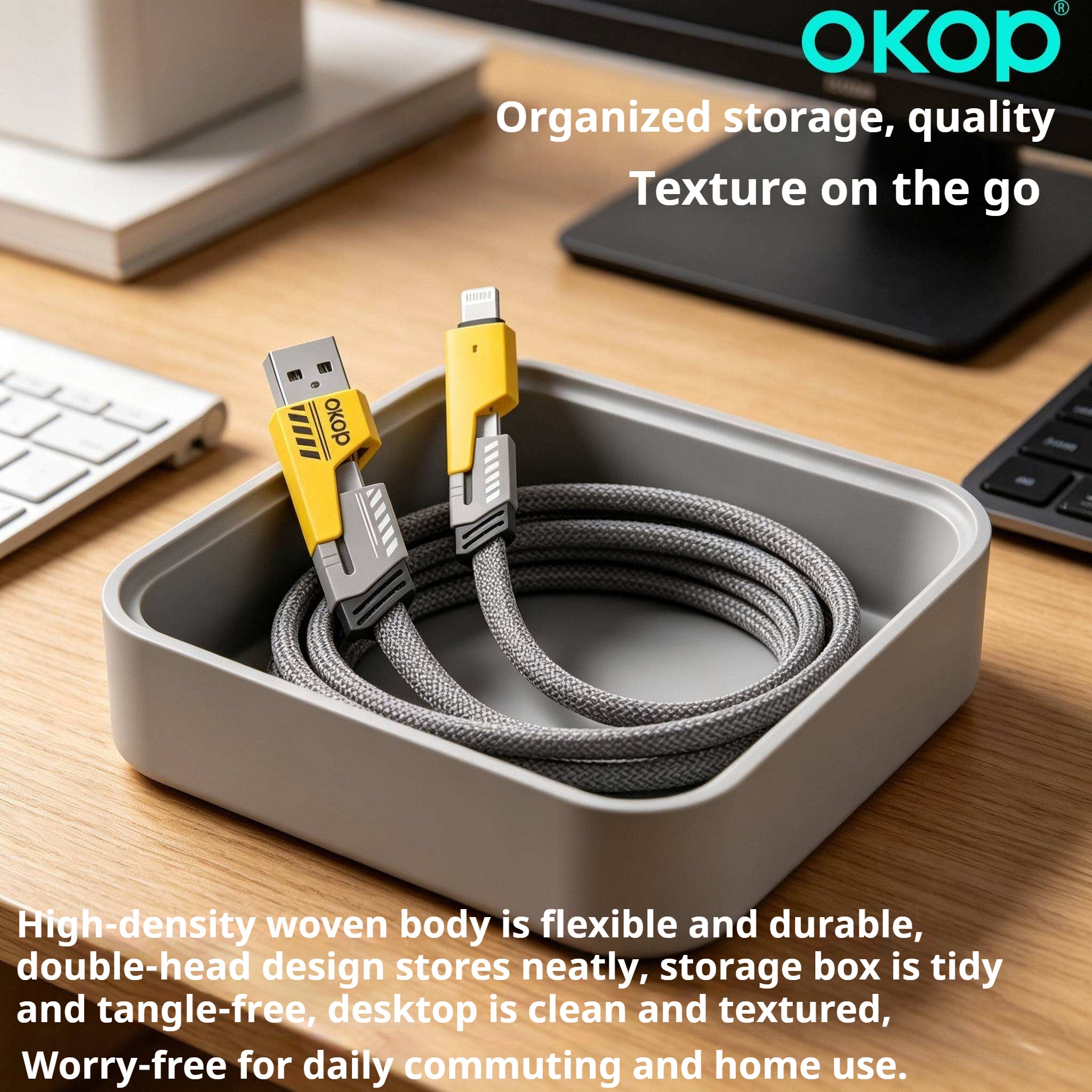 KP-312 65W 4-in-1 Retractable Charging Cable Fast-Charging Best-Selling Model Compatible With Appl Huawe Phones In Stock photo 5