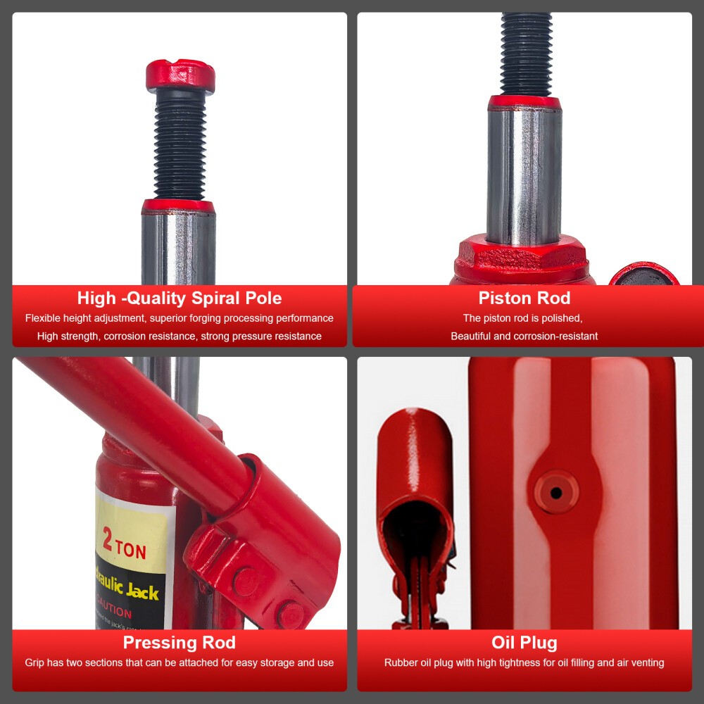 Hydraulic Bottle Jack 2 Ton High Lift For Car Van Truck Boat Automotive Repair photo 6