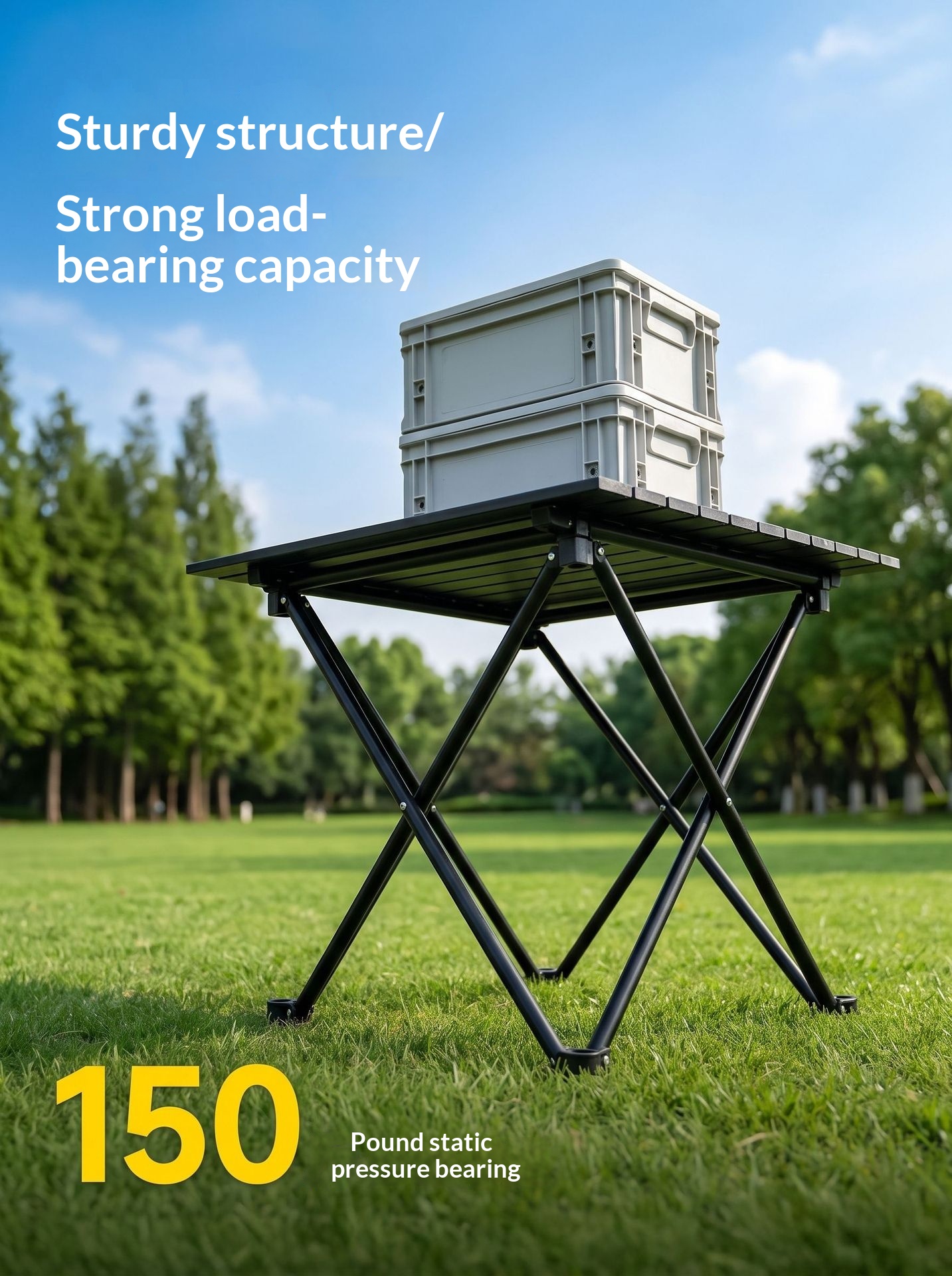 Ruida Outdoor Folding Table Carbon Steel Iron Picnic Table And Chair Portable Camping Egg Roll Table Outdoor Supplies Equipment Suit photo 1