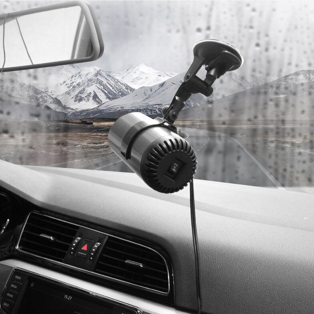 150W 12V Car Truck Universal Demister Heater Fan Warmer Defroster Windscreen photo 6