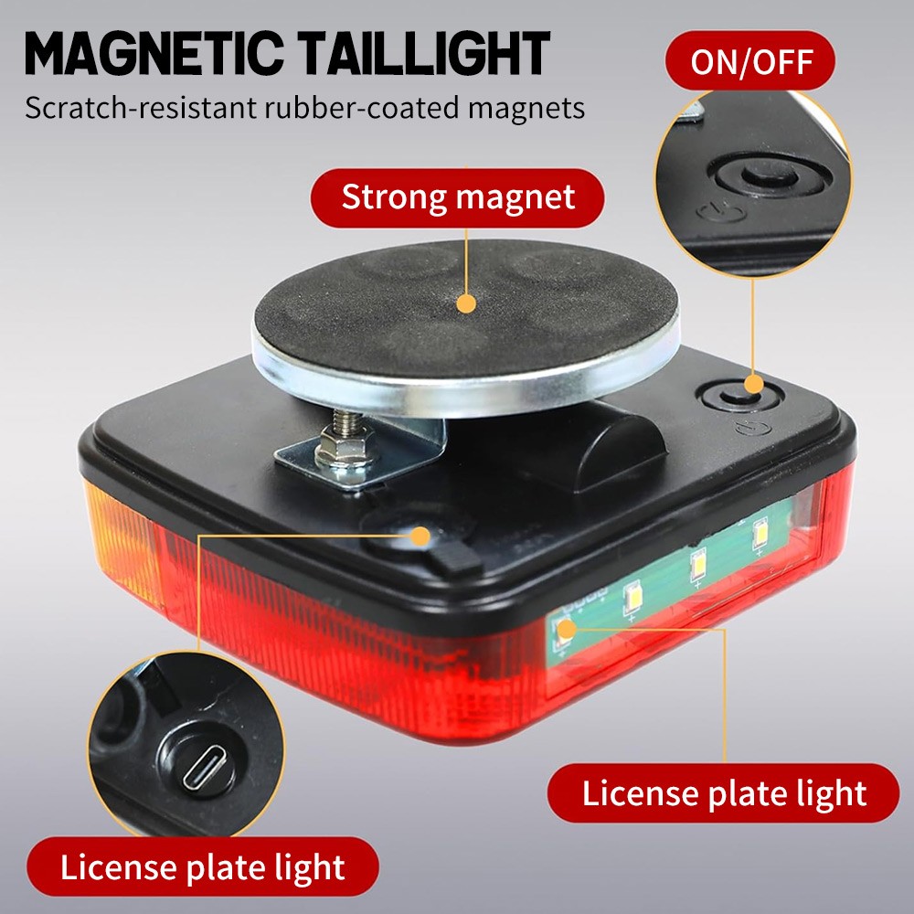 2XTrailer Lights Wireless Magnetic LED Tail Stop Truck Indicator Boat Truck Car photo 3