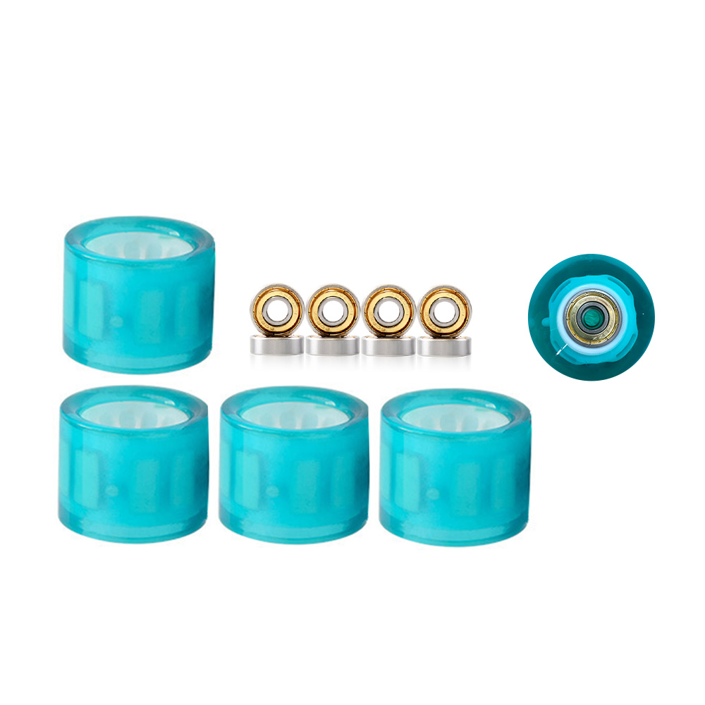 4Pcs 60&45mm 78A Skateboard Wheels With ABEC-9 Bearing And Spacers Set Blue photo 1