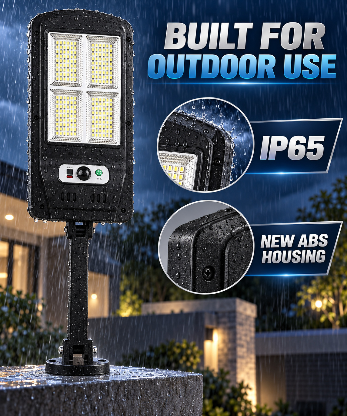 Solar Powered Rechargeable Motion Sensor Waterproof LED Work Light 50W 1500mAh For W755 4 Battery photo 6