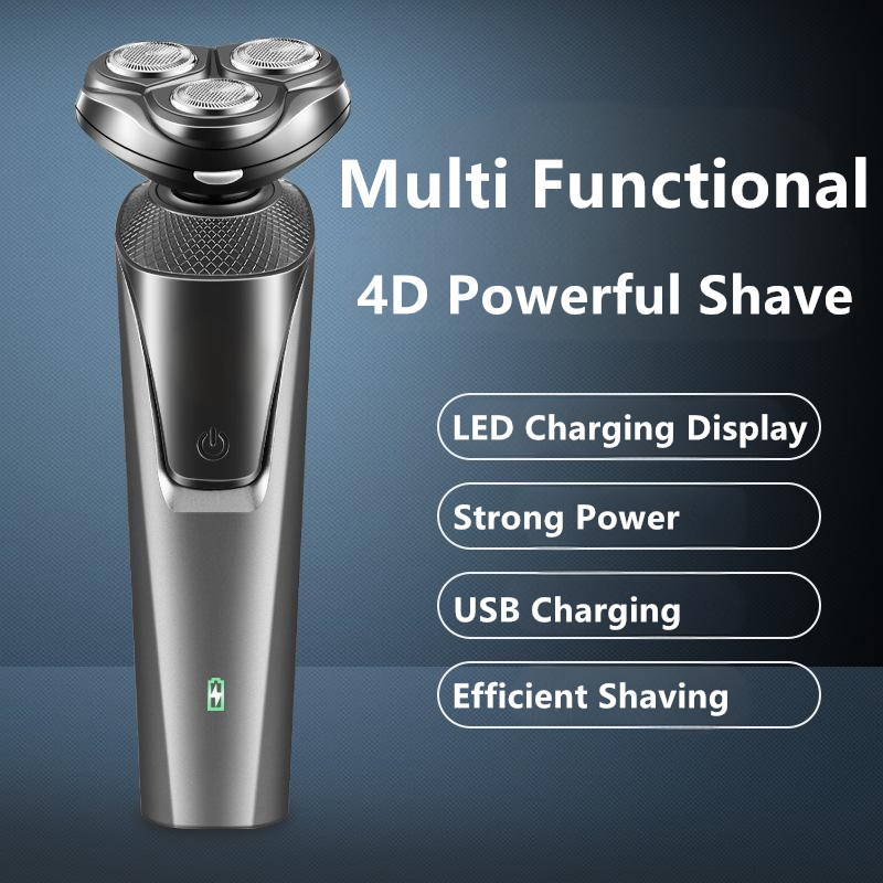Razor Beard Trimmer Men's Clipper Electric Shaver Cordless USB Charge 3in1 3Head photo 2