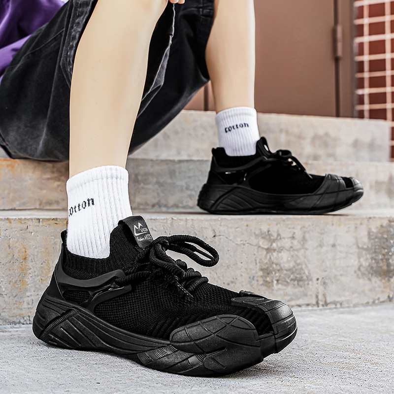 2026 New Summer Fly Knit Mesh Breathable Korean Style Skate Shoes, Casual Running Sneakers For Students photo 4