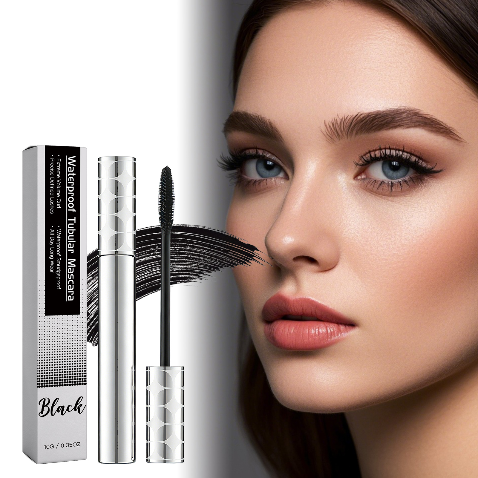 Fibre Long Curl Mascara  Black  10g 1box photo 4