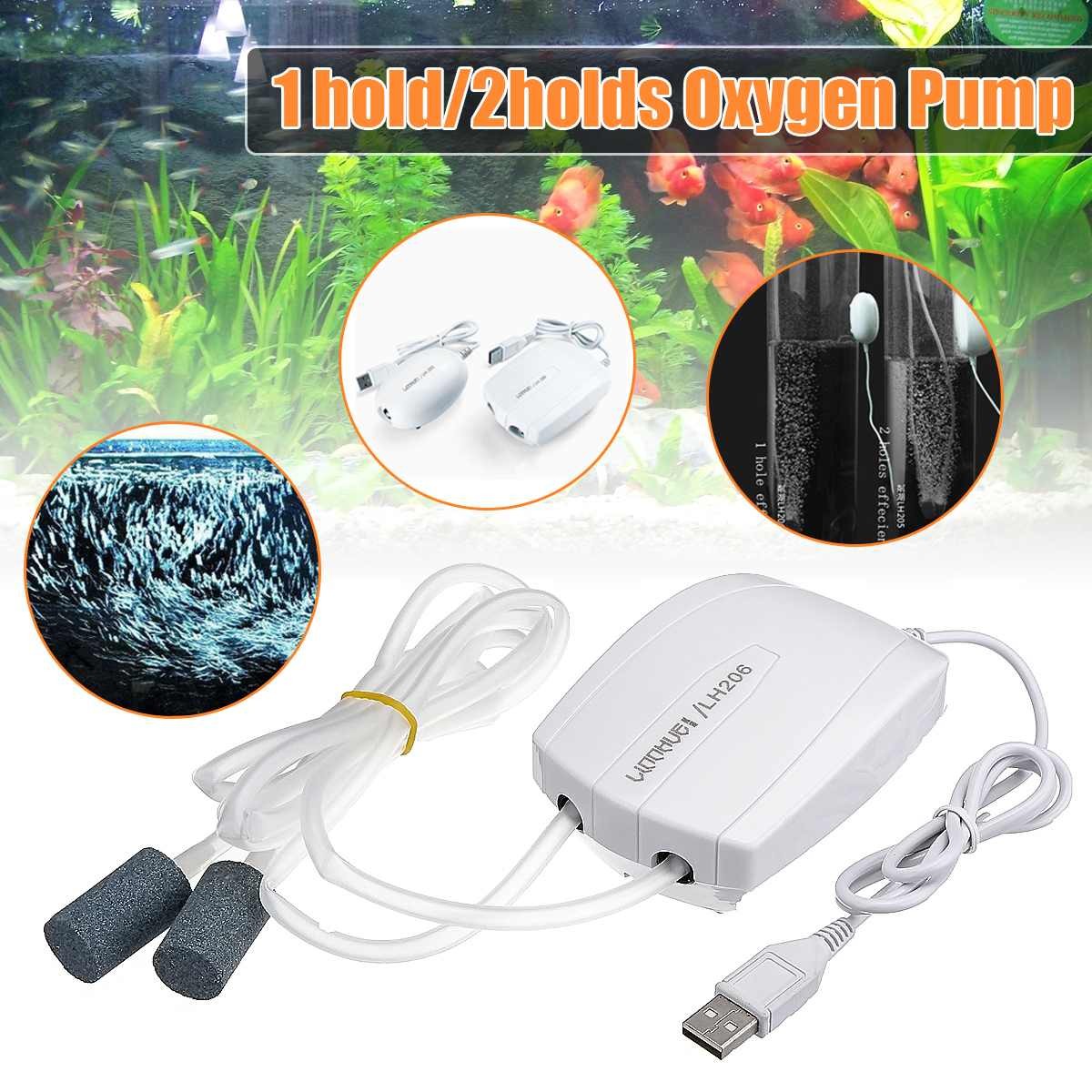 Aquarium AirPump Mini Compressor Single And Double Outlet Aquarium Aquarium Fish Tank OxygenPump photo 1