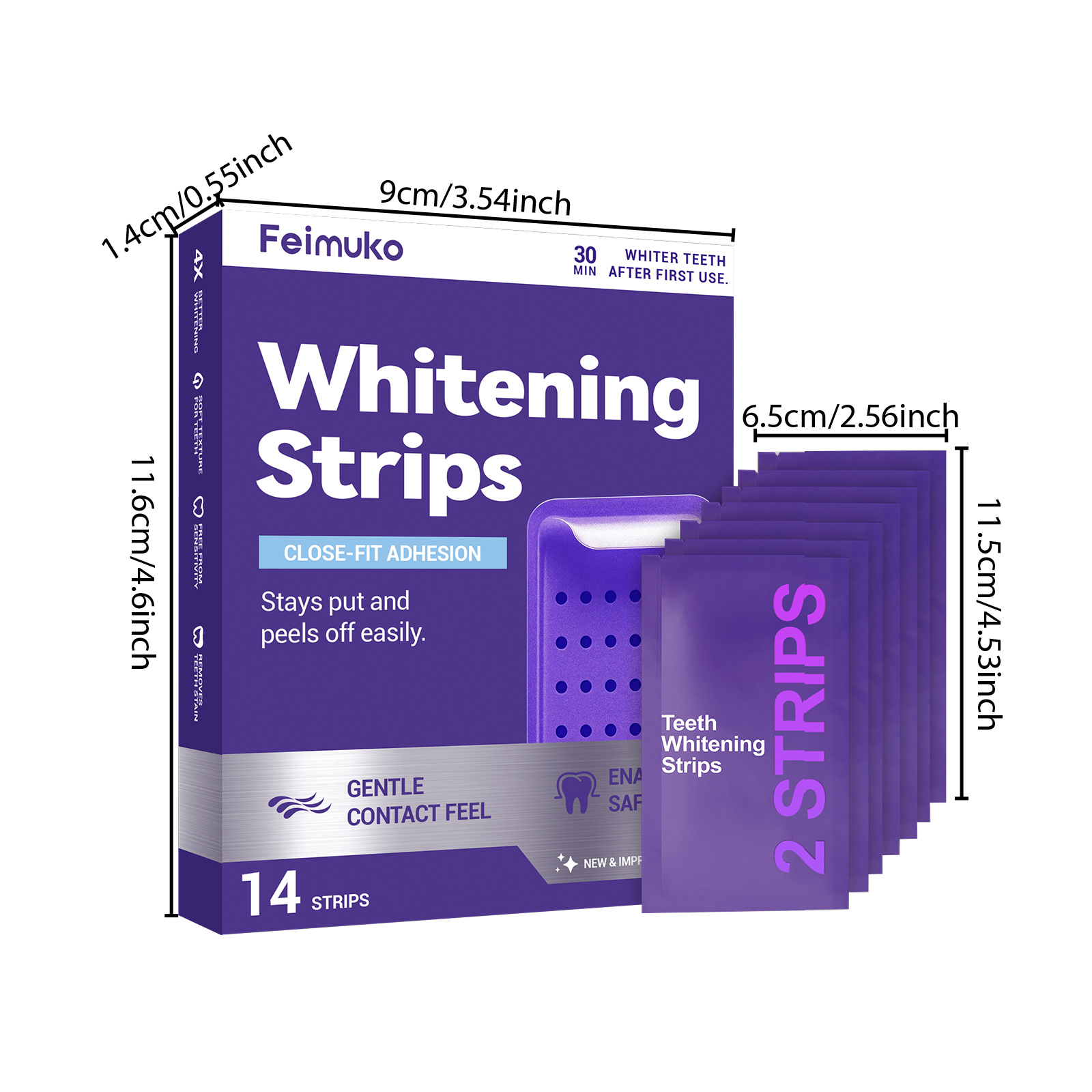 Purple Whitening And Stain-Removing Tooth Stickers 7 Pieces Per Pack photo 4