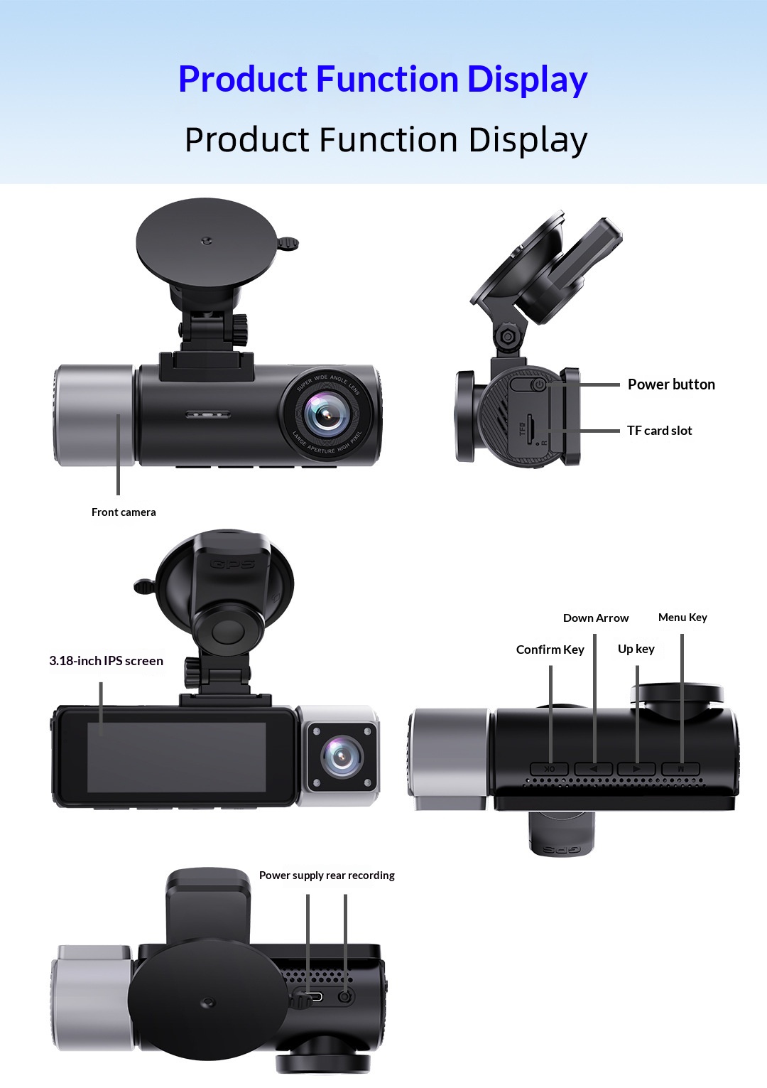 High-definition 3-in-1 4K Dash Camera With Rear And Front Recording Capabilities photo 7