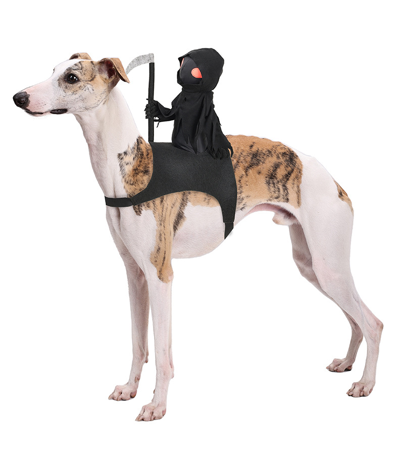 Dog Dark Harvest Knight Transformation Costume Pet Costume Halloween Funny Costume Cat Cute Riding Costume photo 4