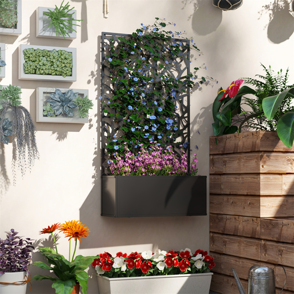 Garden Bed Galvanized Planter, Garden Bed With Privacy Pan photo 2