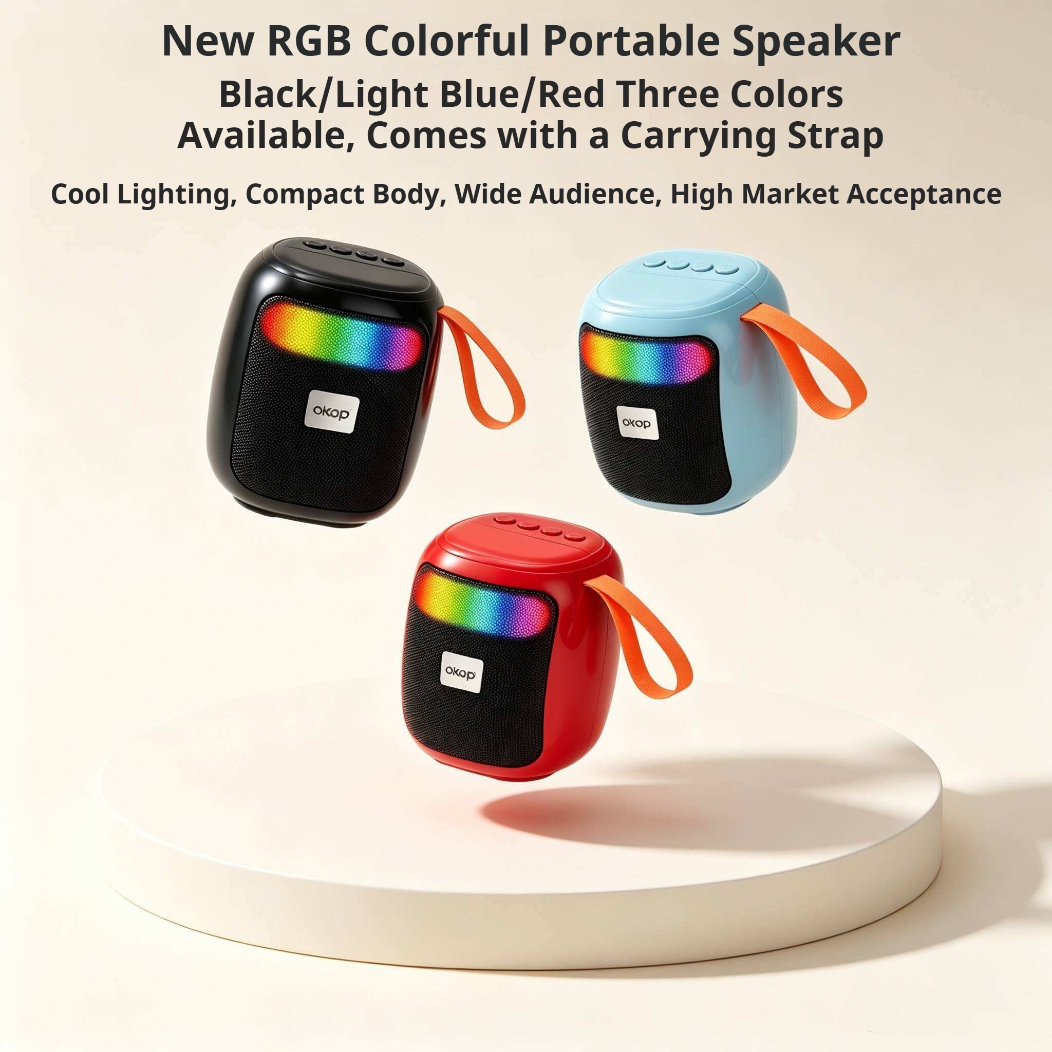 KP-880 Best-selling Wireless Bluetooth Speaker Portable Handle RGB Lighting Long Battery Life High Volume Factory Direct Stock photo 5