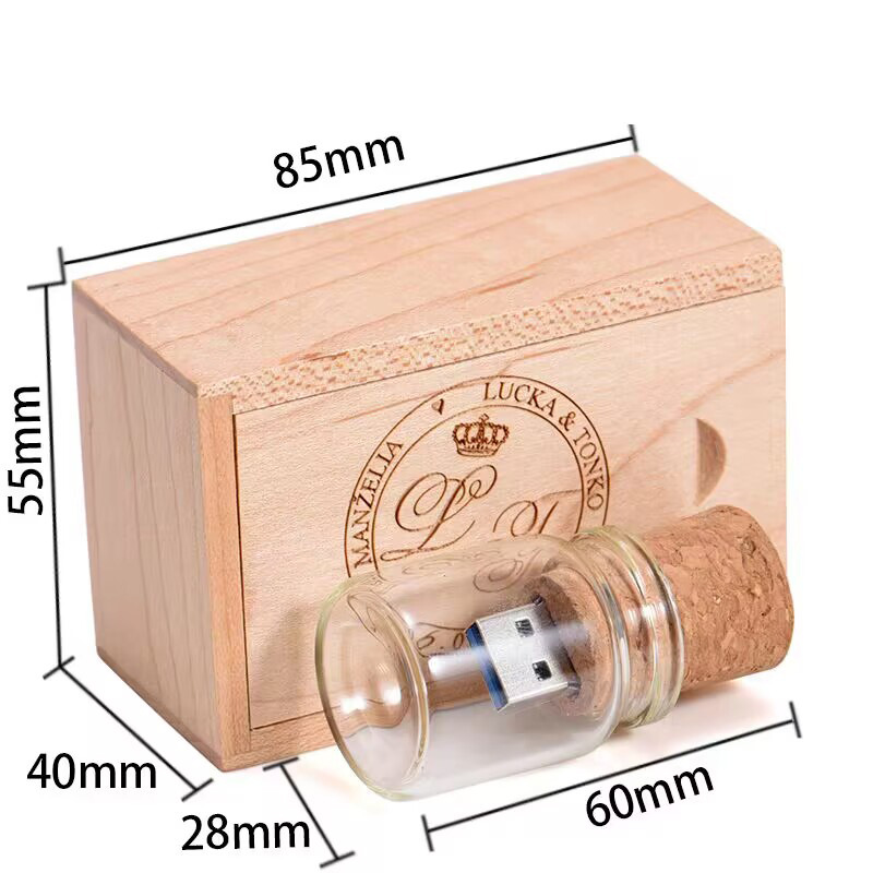 Wooden Wish Drift Bottle USB Disk photo 7