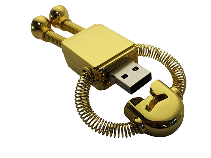 Metal Robot U Disk Spring Robot U Disk Zinc Alloy U Disk photo 3