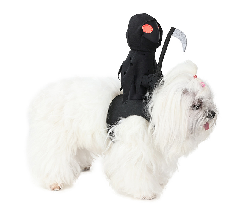 Dog Dark Harvest Knight Transformation Costume Pet Costume Halloween Funny Costume Cat Cute Riding Costume photo 5