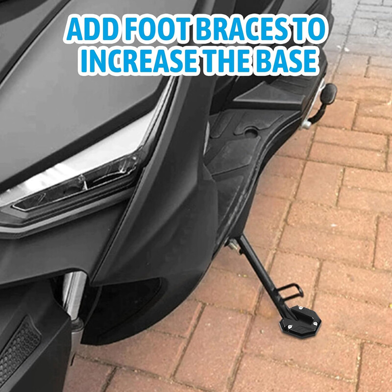 Motorcycle Scooter CNC Side Stand Enlarge Foot Plate Kickstand Extension Pad 1PC photo 8