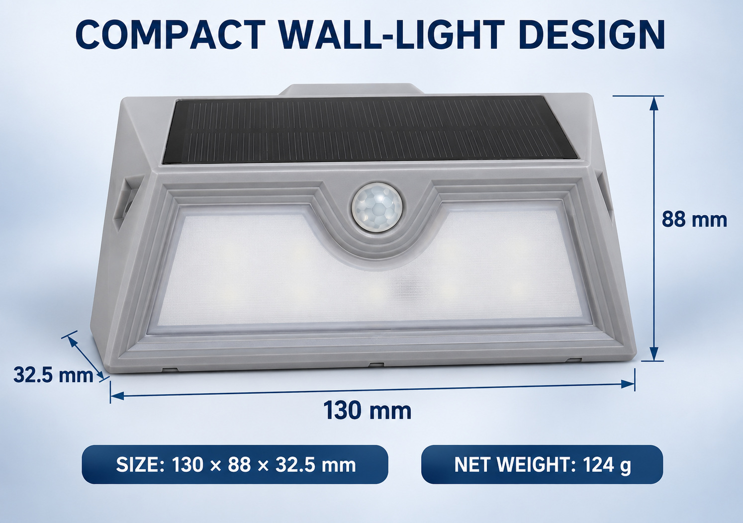 Solar Powered Rechargeable Motion Sensor LED Work Light For Auto Repair W122 0 6W Street photo 4