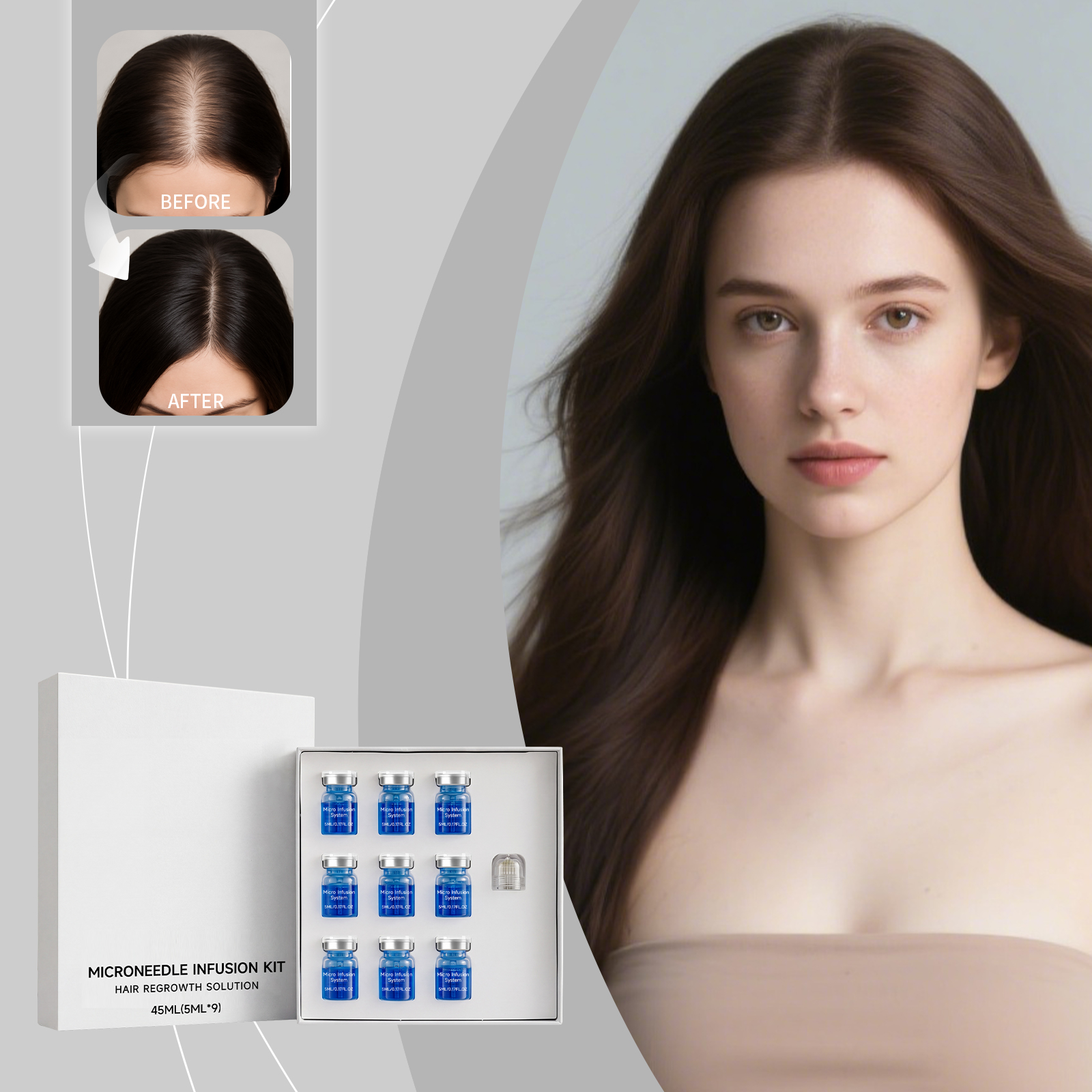 Scalp Serum Microneedle Kit 45ml-box photo 3