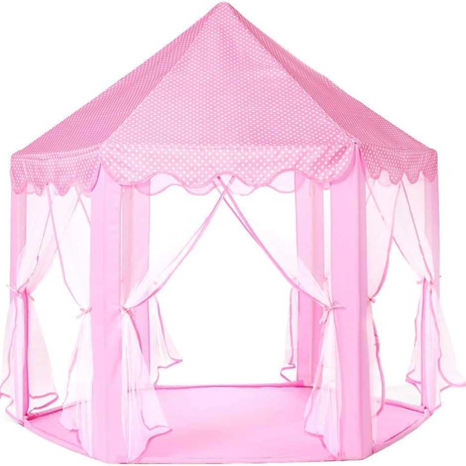 Princess Tent Girls Large Playhouse Kids Castle Play Tent With Star Lights Toy For Children Indoor And Outdoor Games, 55 X 53 In photo 8