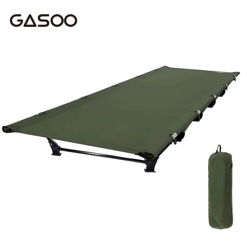Camping Cot Folding Camp Bed Portable Outdoor Bed Aluminum Camping Cot Backpacking Cot Ultralight Camp Cot Heavy Duty Camping Cot 600D Oxford Camping Bed Camping Cot With Side Pocket photo 1