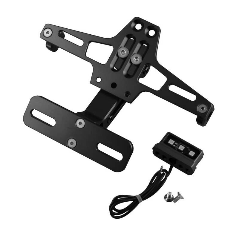Durable Aluminium Motorcycle Number Plate Holder With Adjustable Angle, LED Light For Night Visibility, Compatible L Plates For Motorcycle, License Plate, Motorbike Number Plate, Bike Number Plate, L photo 1