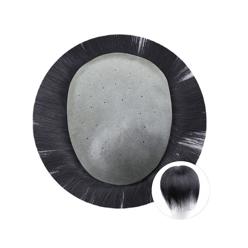 Breathable Bio Scalp Bionic Film Men's Real Hair Replacement Block photo 1
