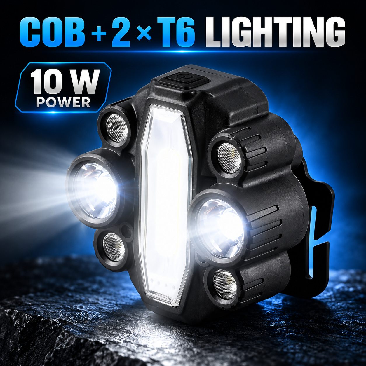 Rechargeable Motion Sensor Magnetic Battery Display LED Work Light 10W Hanging Hook W662 Headlamp Type photo 2