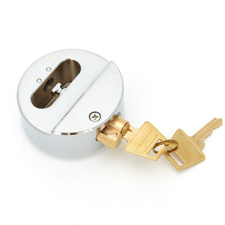 73mm Heavy Duty Puck Lock Hardened Steel Hidden Shackle Padlock For Trailer Truck Garage photo 3