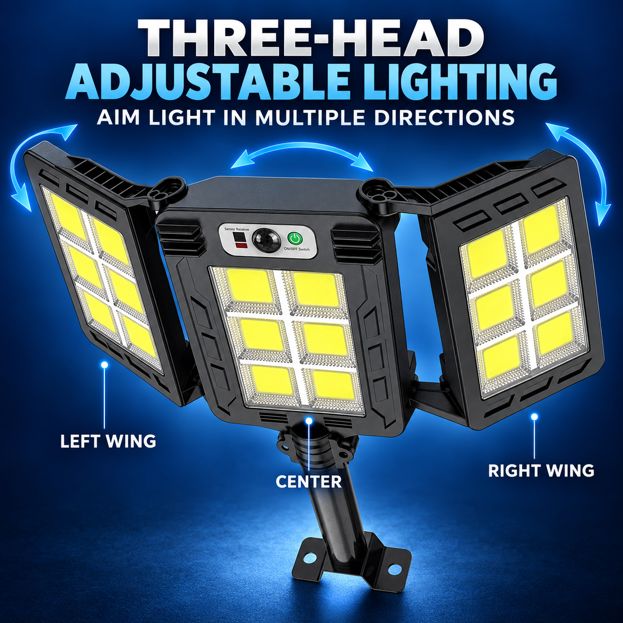 Solar Powered Rechargeable Motion Sensor COB LED Work Light 3000mAh For Auto W786 6 2 photo 7