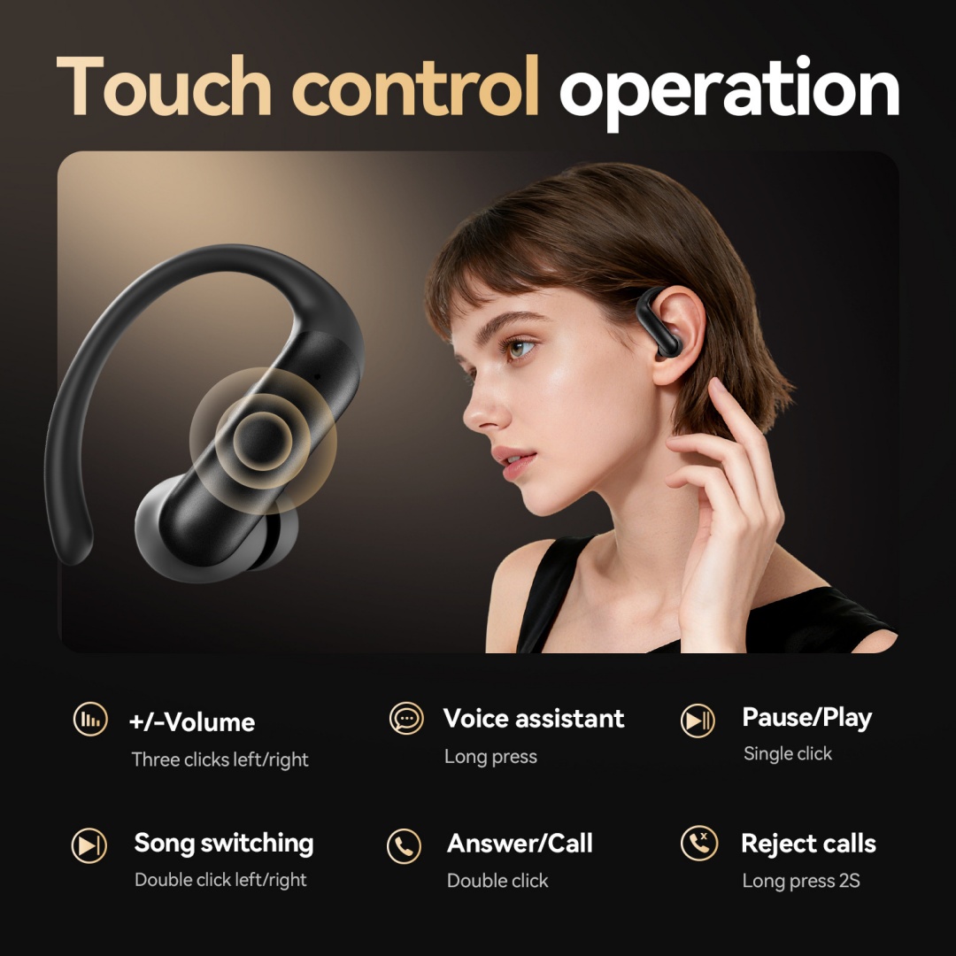 Cross Border Popular M145 Long Endurance Hanging Ear And In Ear Earphones Private Model Low Latency Wireless Bluetooth Earphones Wholesale photo 4