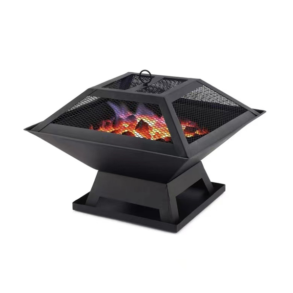 Modernisation Square BBQ Grill Outdoor Heater Garden Outdoor Fireplace Portable Fire Pit Contracted Barbecue Brazier Wood Stove photo 1