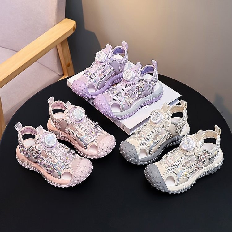 2026 Summer New Girls Closed-Toe Sandals, Kids Soft Sole Non-Slip Beach Shoes, Girls Sports Sandals photo 4