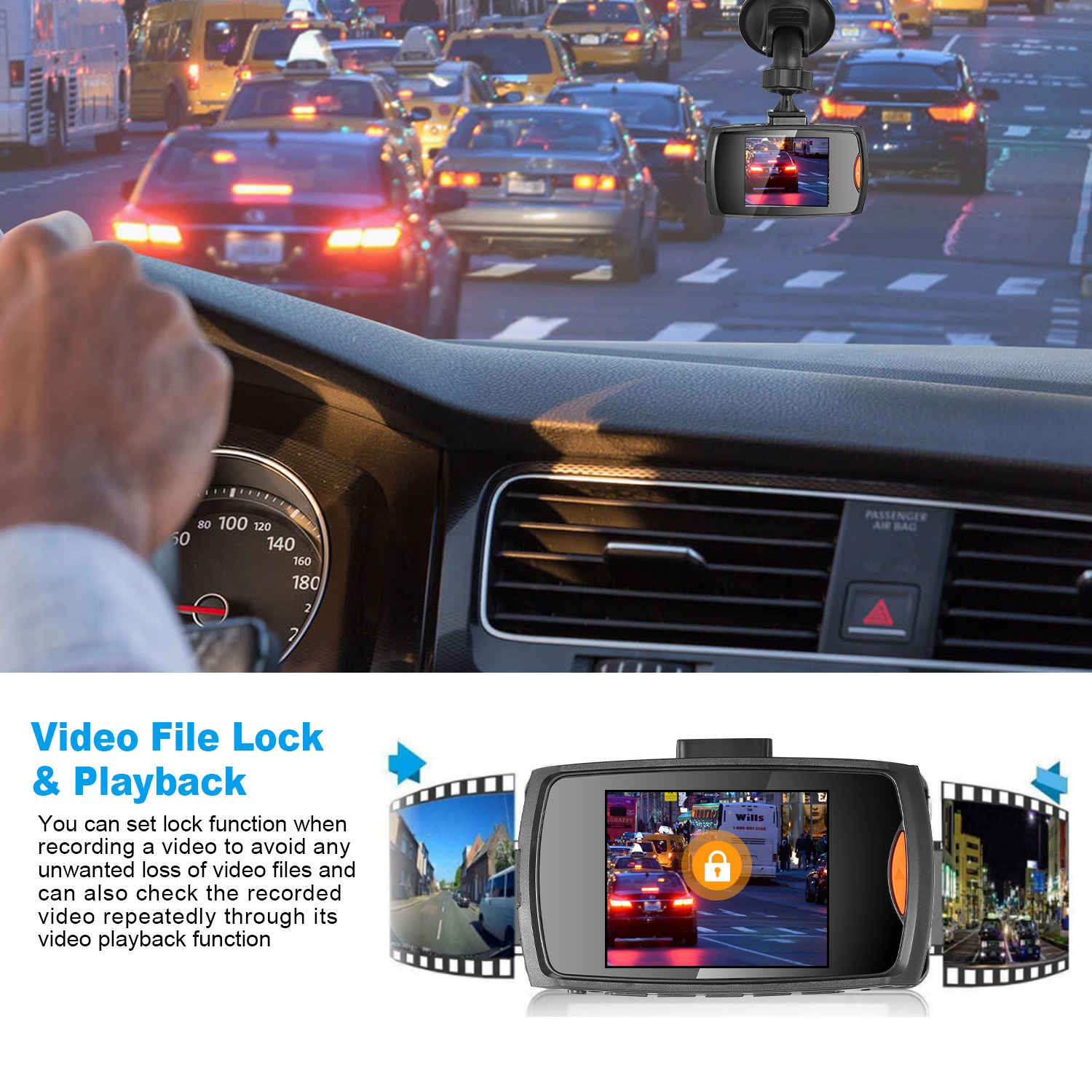 Full HD 1080P Car DVR Recorder, 90 Degree Wide Angle Dashcam, Night Vision With Infrared Lights, Seamless Loop Recording, Support Up To 32G MMC Card photo 5