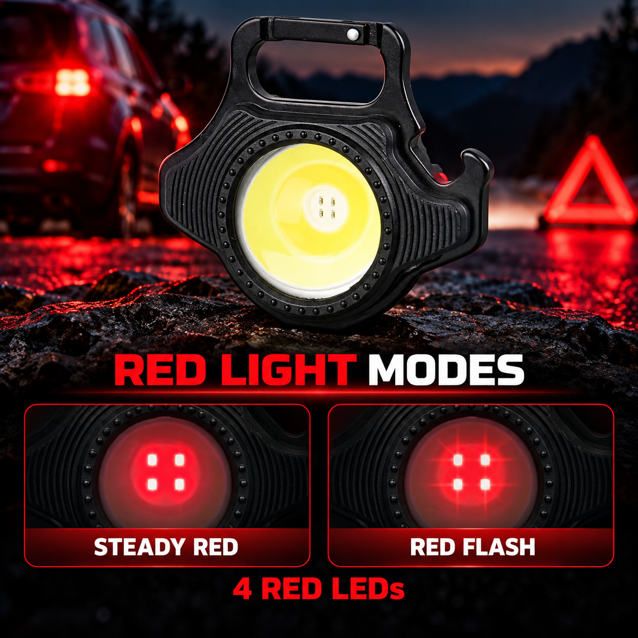 Rechargeable Magnetic Battery Display Type C LED Work Light Hanging Hook W5133 620LM Flashlight COB photo 6