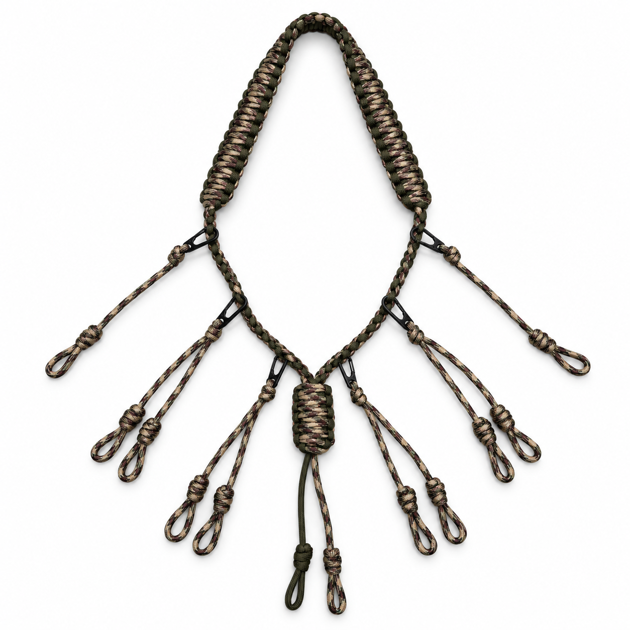 Seven Strand Nylon Durable Duck Call Lanyard Hand Braided Multi Loop Hunting Game Call Holder Duck Goose Waterfowl photo 1