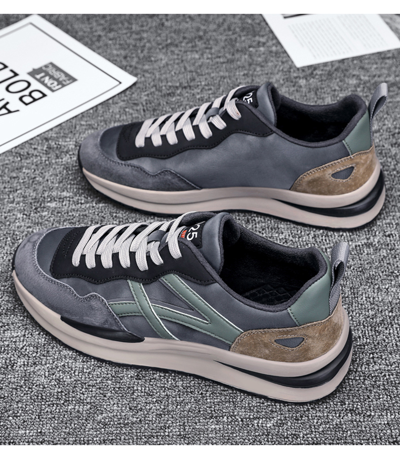 New Arrival Men's Shoes, Autumn & Winter Trendy Soft Sole Casual Cortez Shoes, Retro Versatile Thick Platform Dad Shoes For Men photo 3