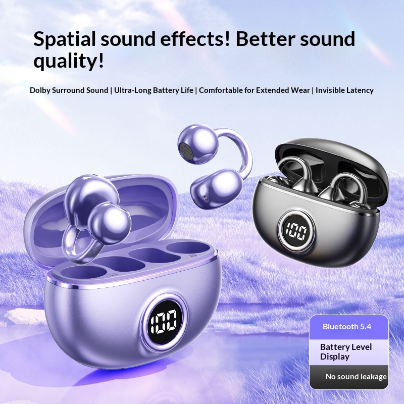 M97 Cross Border 2025 Hot Selling External Digital Display Wireless Dedicated Private Model Ear Clip Type Original Genuine Bluetooth Earphones Wholesale photo 2