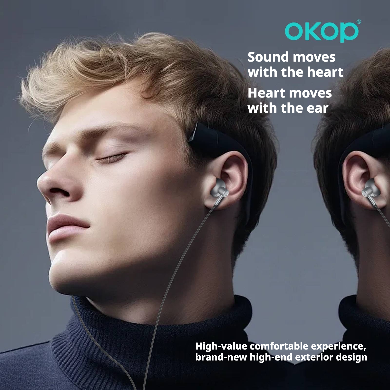 KP-235 Best-selling Wired USB-C Earphones High-quality Audio High Volume Semi-in-ear Design Low Latency For Music And Gaming In Stock photo 4