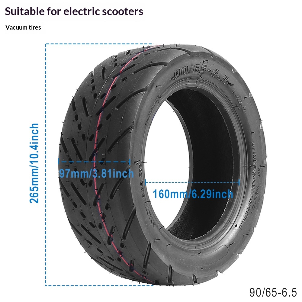 90 65-6.5 Tubeless Vacuum Tire Suitable For Zero 11X Dualtron Thunder Electric Scooter photo 5