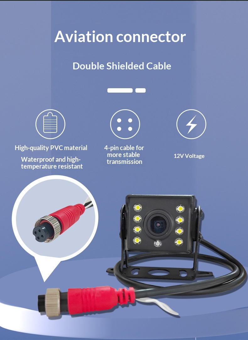 AHD 1080P 720P Reverse Camera, HD Night Vision, 12V, For Bus Truck Harvester photo 7