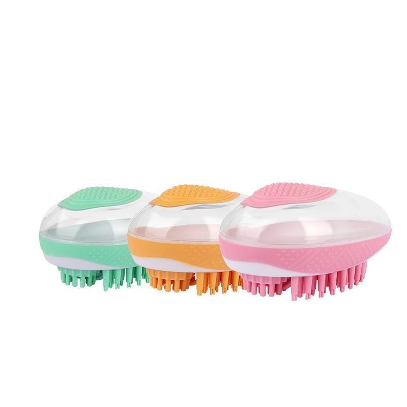 Dog Cat Bath Brush 2-in-1 Pet SPA Massage Comb Soft Silicone Pets Shower Hair Grooming Cmob Dog Cleaning Tool Pet Products photo 7