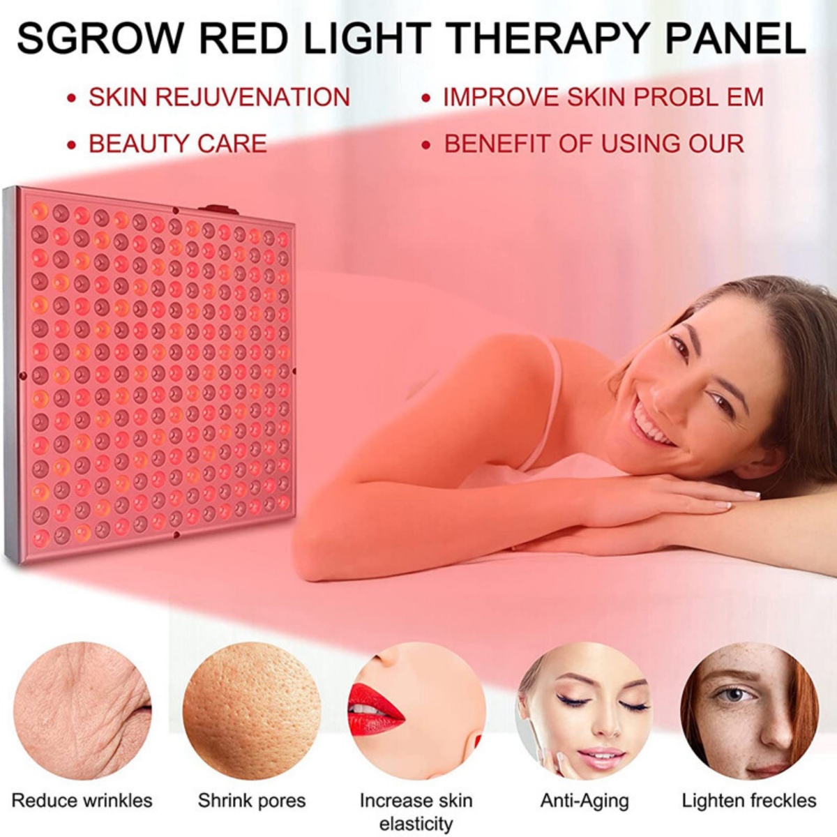 Anti Aging Therapy Panel 660nm Near Infrared 850nm Full Body 225Red LED Light photo 3