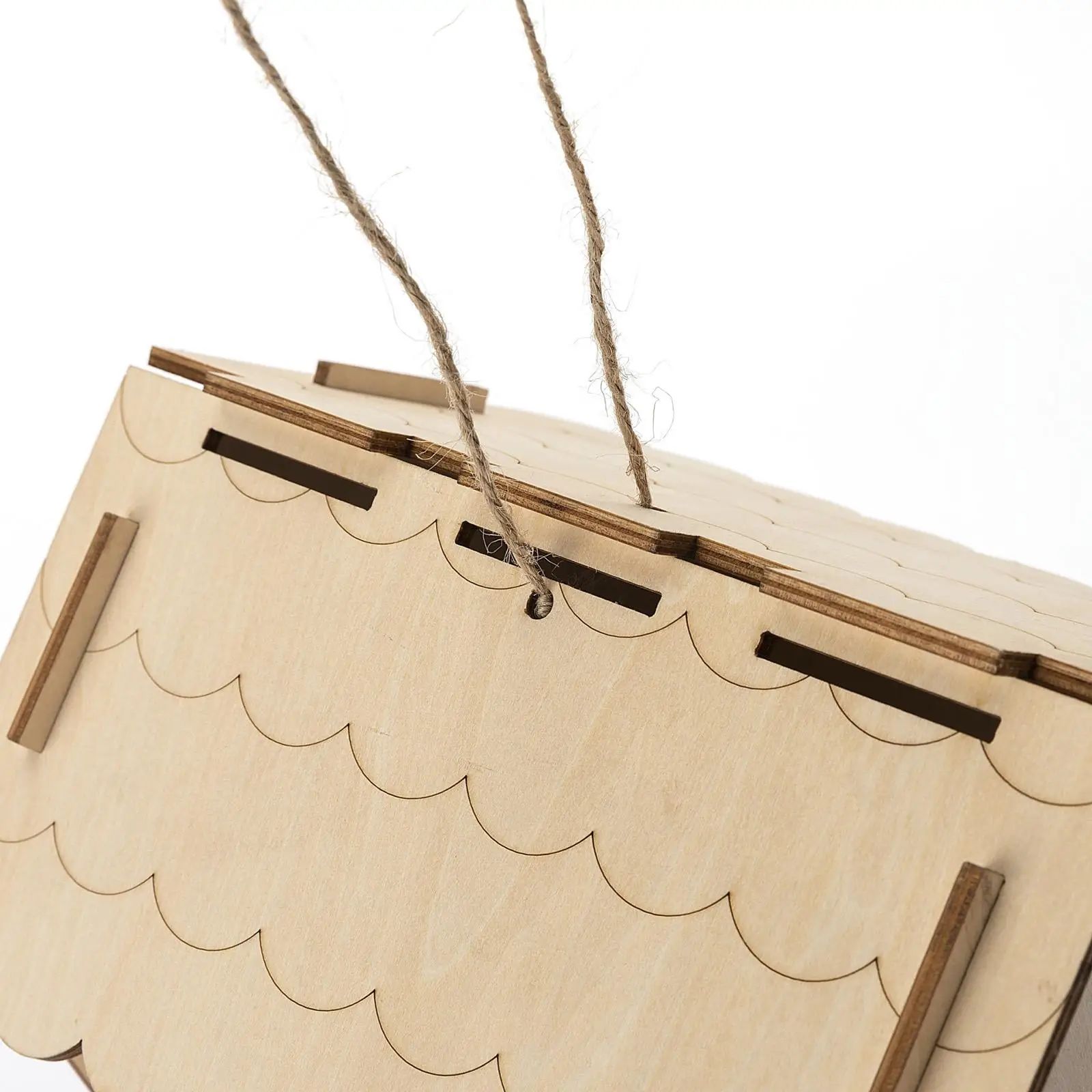 DIY Bird House Yard Gift Shelter Outdoor Unfinished Bird Nest Wooden Nesting Box photo 2