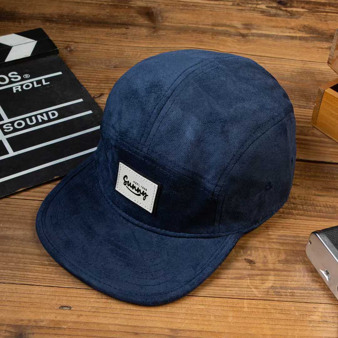 Summer Men's And Women's Identical Suede Fabric Simple Letter Logo Five-panel Hat For Couples, Suitable For Versatile Daily Commuting And Casual Outings. photo 4
