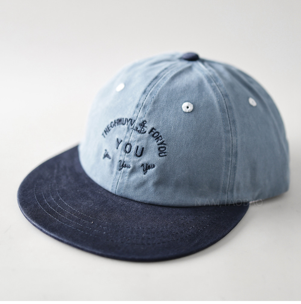 Spring And Autumn Multi-color Flat Brim Letter Embroidery Letter YOU Baseball Cap, Fashionable And Versatile Casual Beanie Hat photo 2
