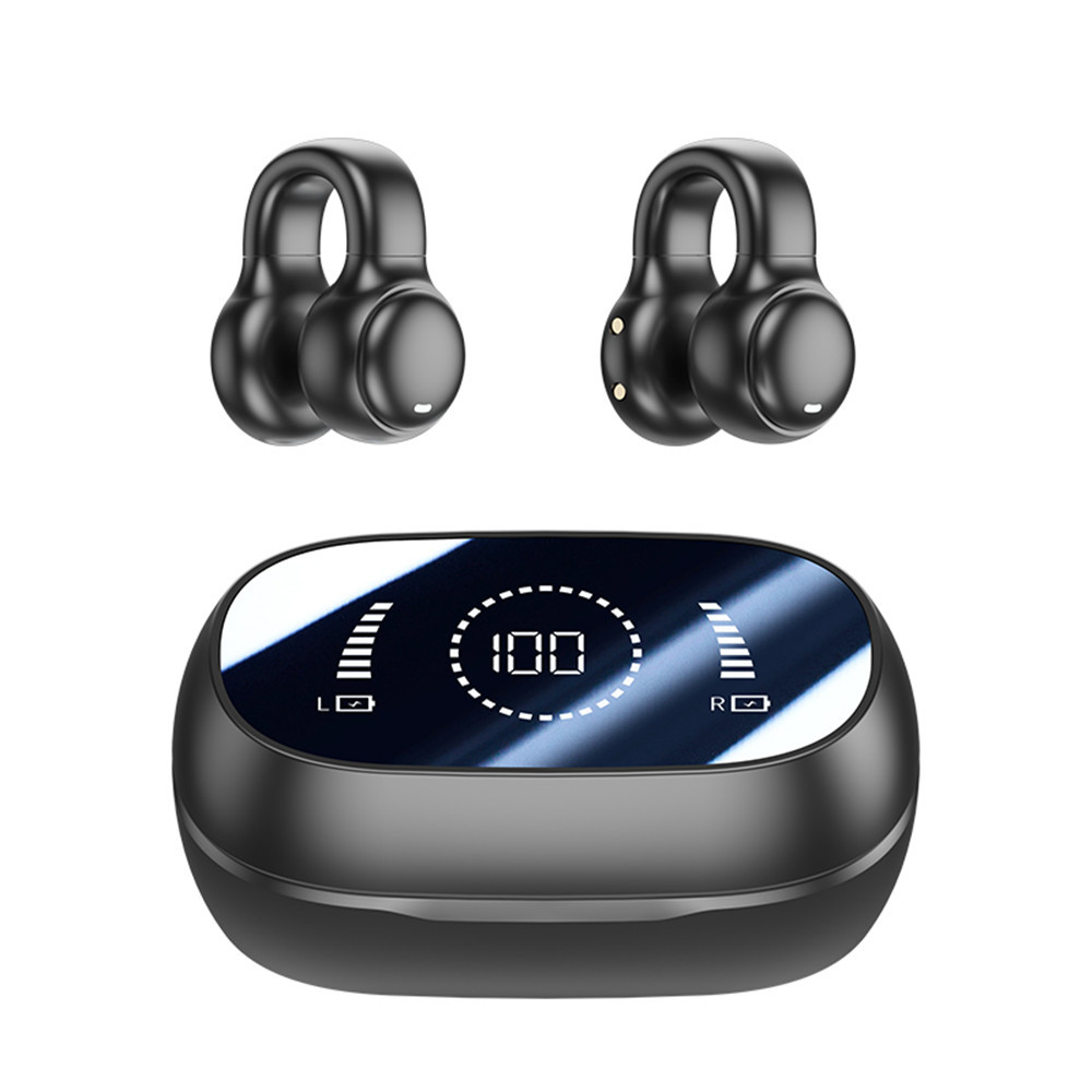 M47 Cross Border Explosion Private Ear Clamp Bone Conductive Earphone No In Ear Motion Digital Display Bluetooth Headphones Wholesale photo 5